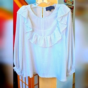 Anthropolohie Sunday In Brooklyn Bibbed Blouse Size Medium